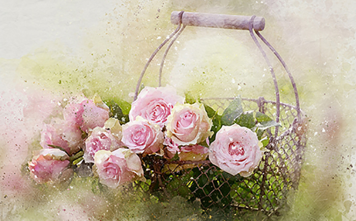 Gift Baskets watercolor-roses